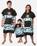 Men’s Blue Camo Surf Poncho - Stylish and Functional Beach Changing Robe