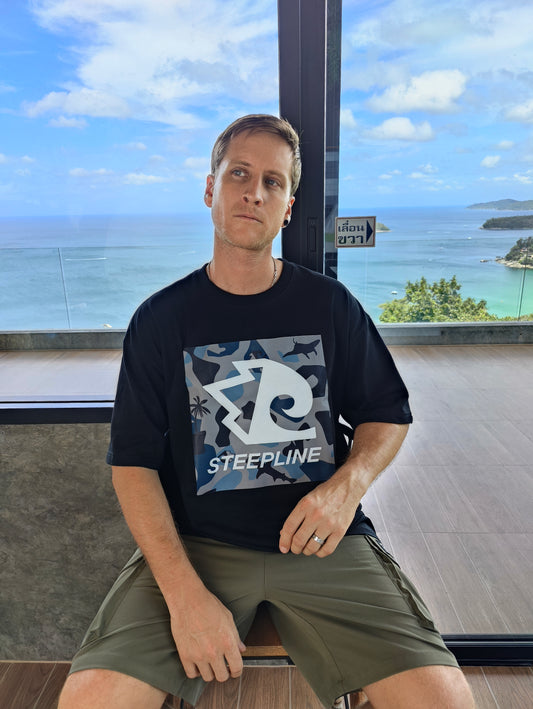 Steepline Heavyweight Surf Tee – Oversized 100% Cotton T-Shirt