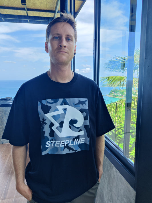 Steepline Heavyweight Surf Tee – Oversized 100% Cotton T-Shirt