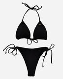 Black Triangle Bikini Top and botom Bikini