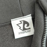 Black Zip-Up Crop Top Hoodie with Pocket for Women