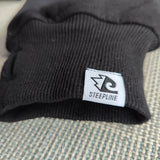 Black Zip-Up Crop Top Hoodie with Pocket for Women